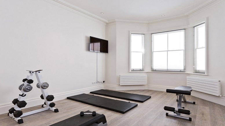 A gym area in a house